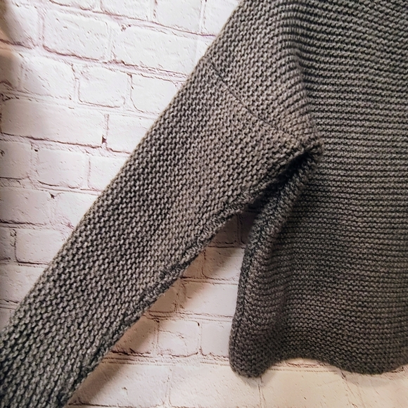 Marcella NYC Grey Sweater Wool Blend Chunky Knit Turtle Neck Small - Picture 7 of 15